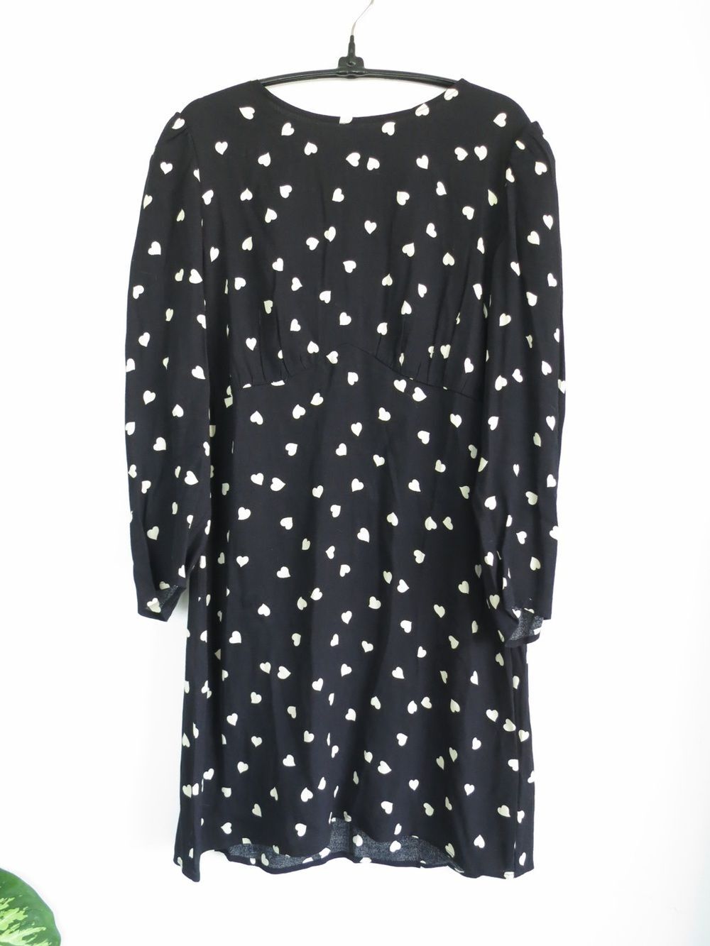 Reformation Brantley Dress Luv It Black Polka Dot Hearts Print Mini Nwt 8 - Picture 4 of 10